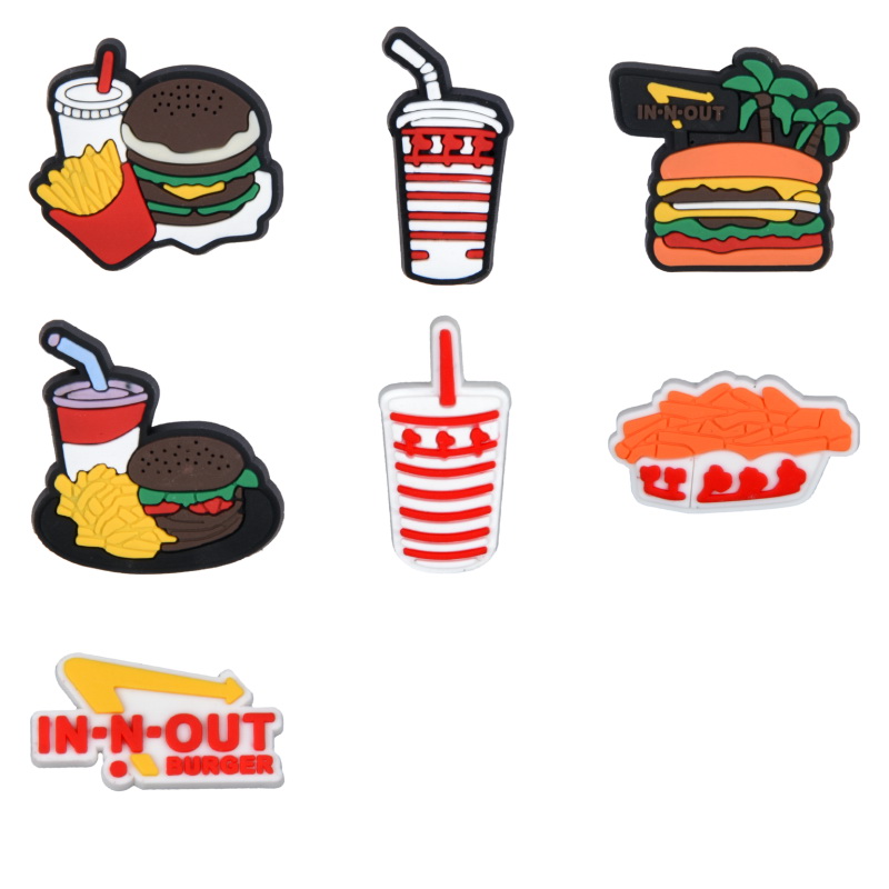 in n out croc charm custom designer croc charms wholesale croc charms for clog decoration