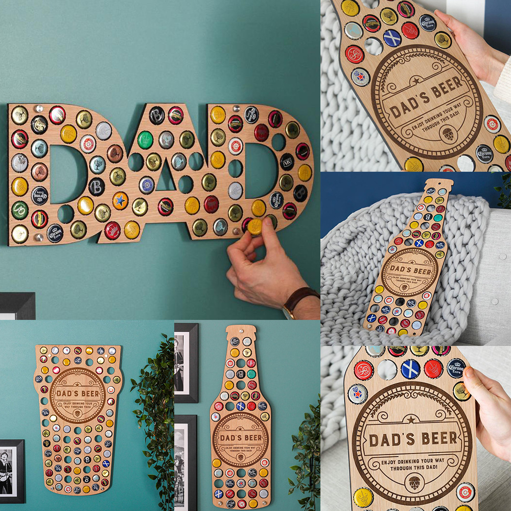 Drop shipping Independent station Amazon new beer bottle collection board Beer Bottle Cap Holder