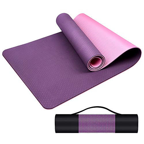 Fast Delivery Wholesale Custom Logo foldable Anti slip eco friendly pilates training cover yoga TPE mat 6mm