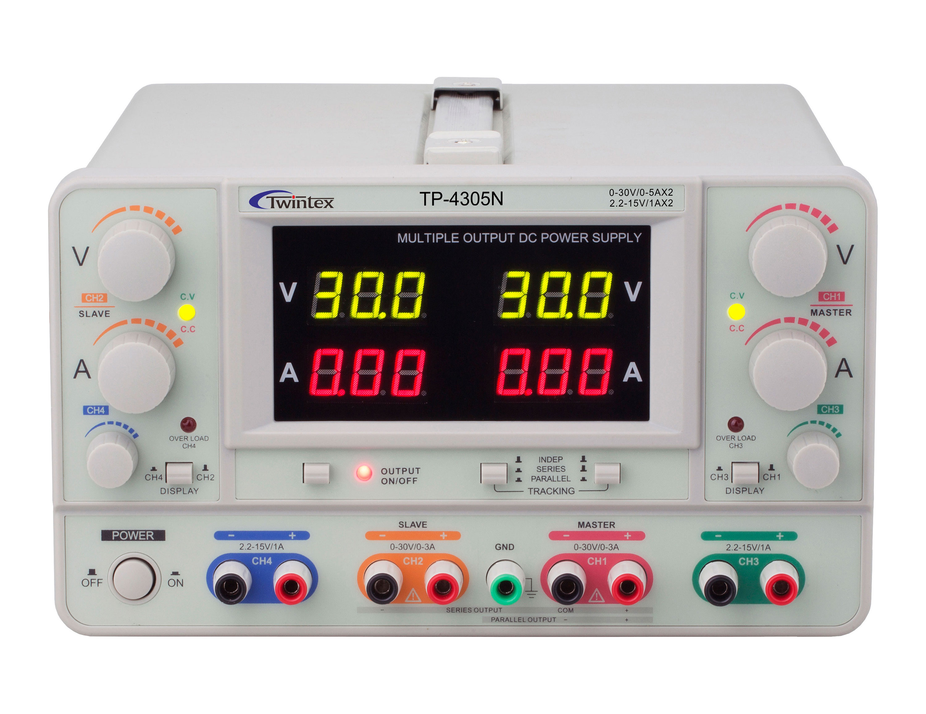 Twintex TP-4305N тороидальный трансформатор многократные лабораторные регулируется линейный 4 канальный выход источника питания 30В 5A