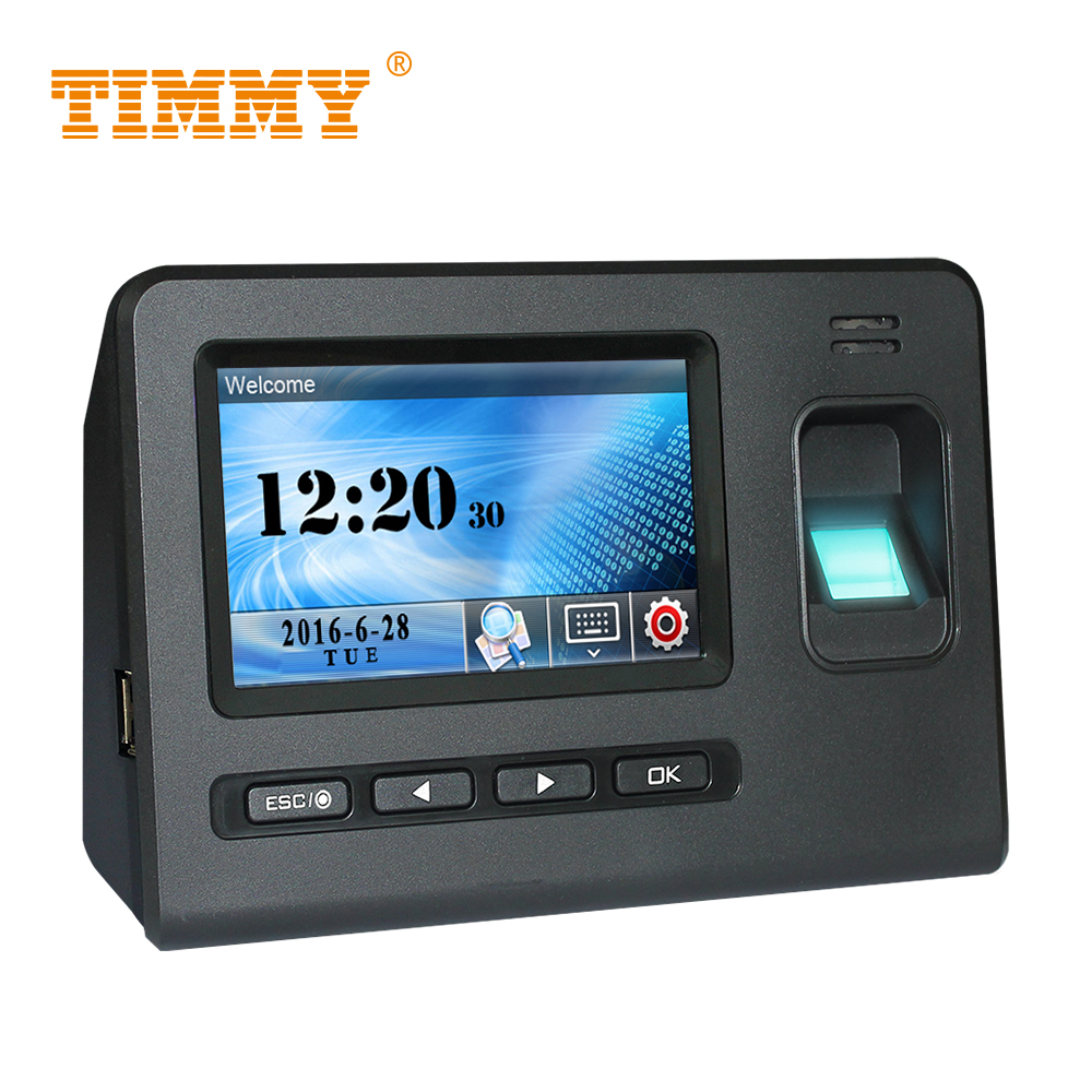 TIMMY Горячая продажа 4,3 дюймов Tft экран Tcp Ip Usb биометрический отпечаток пальца посещаемость времени