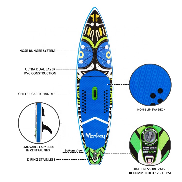 MOQ 1 шт ПВХ водный спортивный sup надувной sup весло доска paddleboard