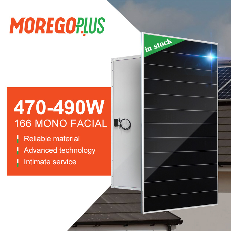 Moregoplus mono PV module solar energy panel price factory direct 490W 485W 480W 475W 470W overlapping photovoltaic panels