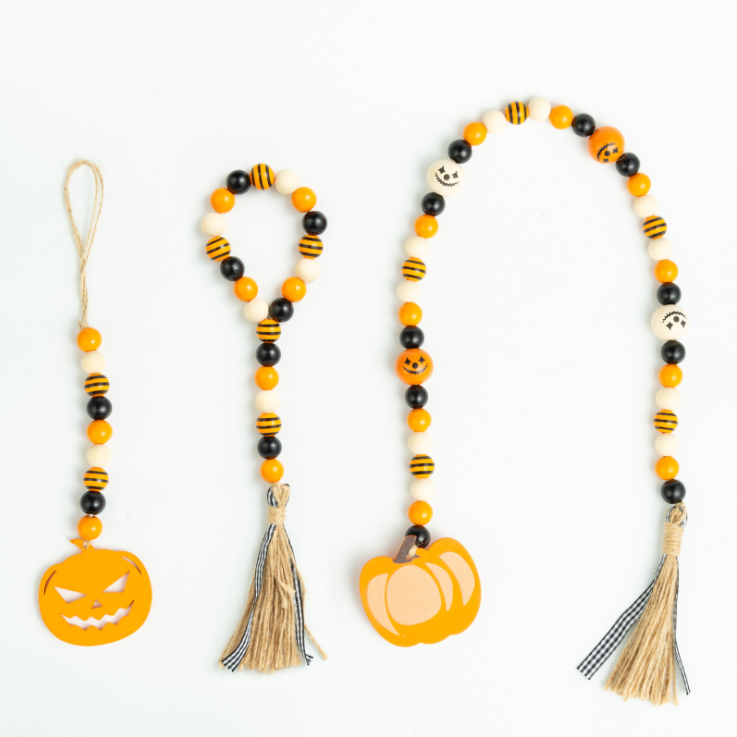 2021 Hot sale Halloween halloween wooden bead string hanging decor