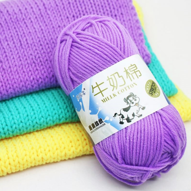 5 strand 50g /Ball 92 Colors Soft Worsted Knitting Baby Yarn Thick Milk Cotton For Crochet Yarn