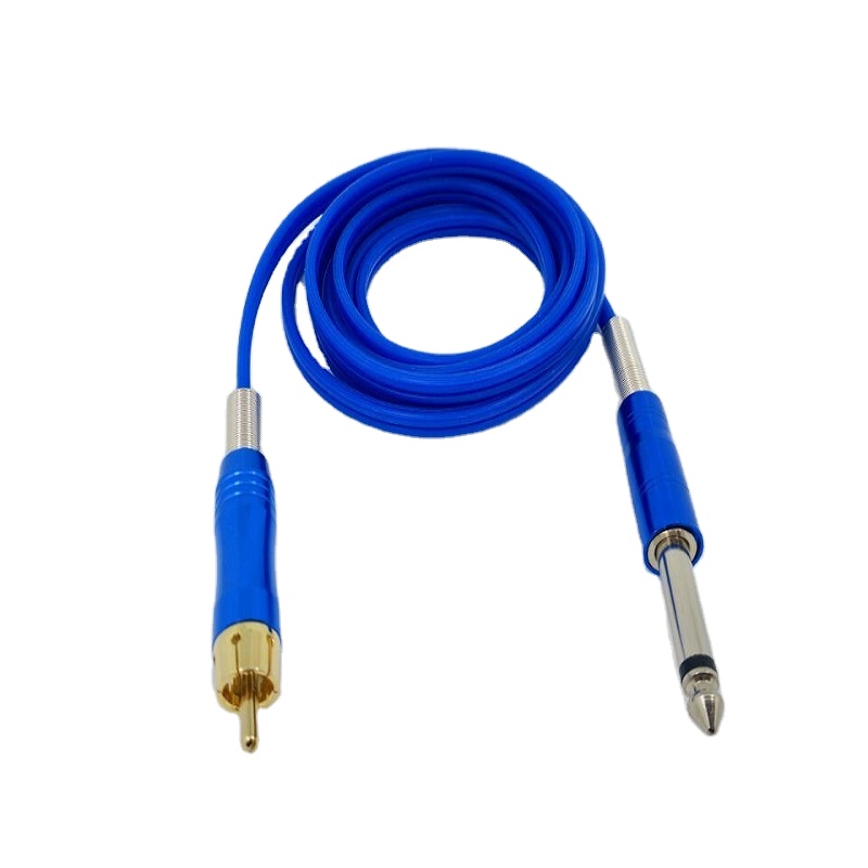 Кабель RCA под прямым углом для тату-машинки, разные цвета, коннектор, шнур для тату-машинки