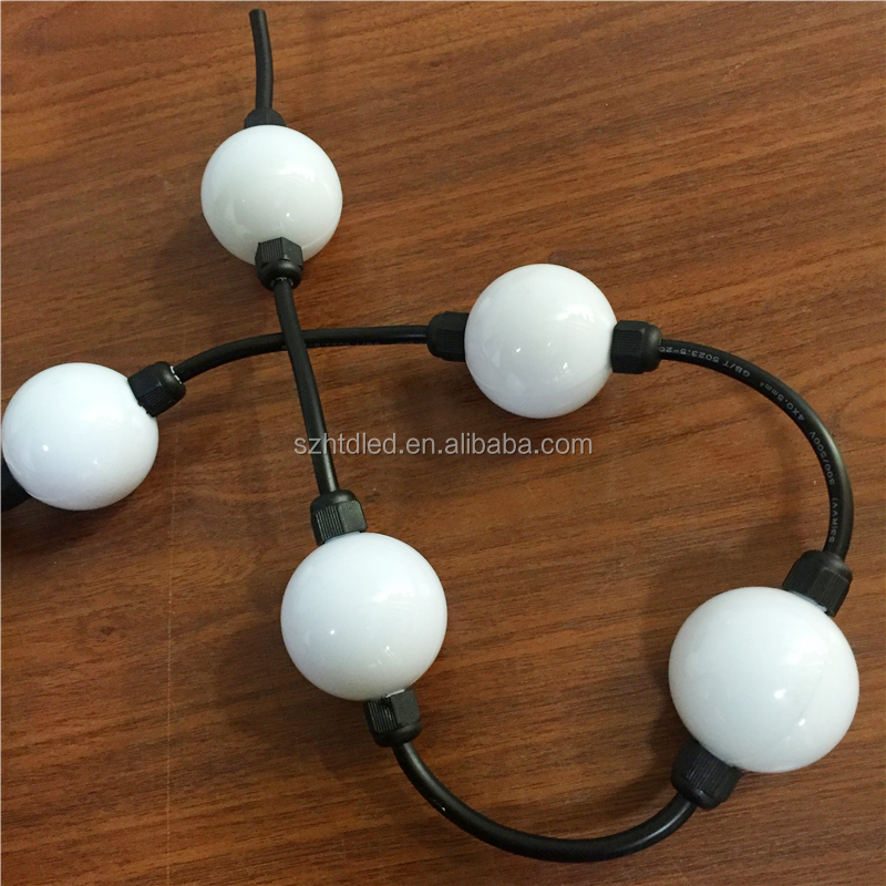 Полноцветный smd5050RGB 3d rgb dmx светодиодные пиксельные шары световые струны D50mm * L78mm 6 светодиодов светодиодный пиксельный световой шар dc24v