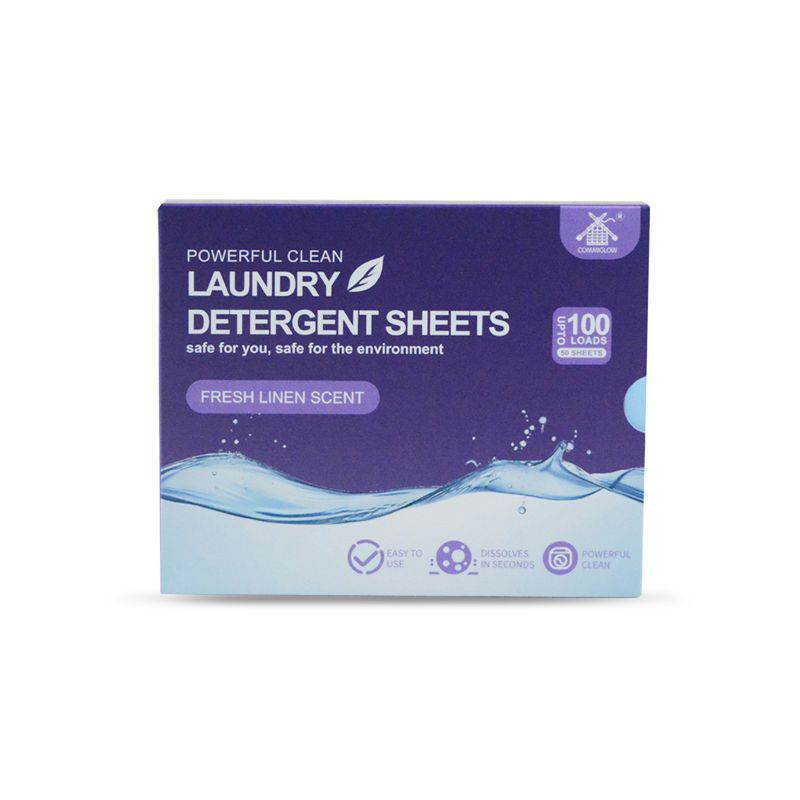 Free Sample Natural Scent Laundry Detergent Sheets No Poison Detergent Cleaning Products For Sensitive Skin