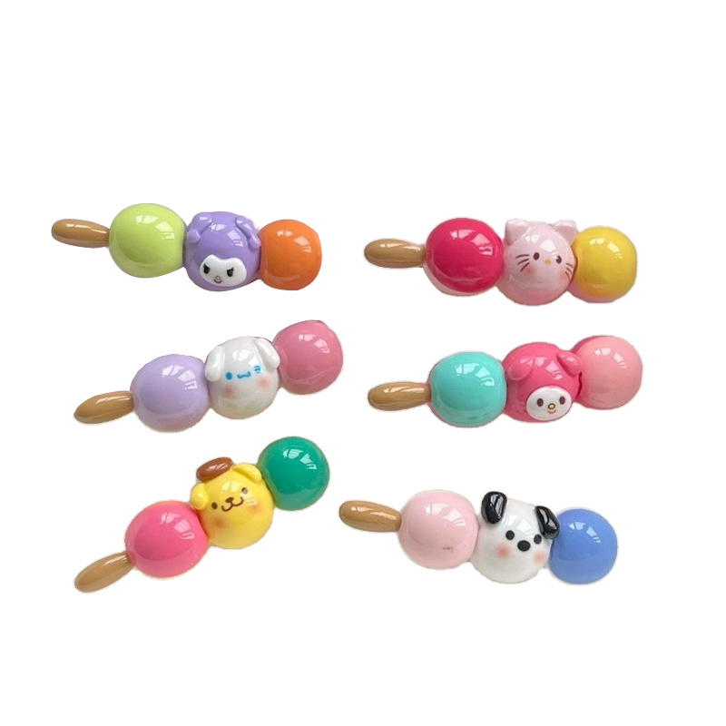 Beautiful Hair Clips for Children New Cartoon Kitty Cinnamoroll Lovely Fashion Tomatoes on Sticks Kids Accessories Girls Hairpin