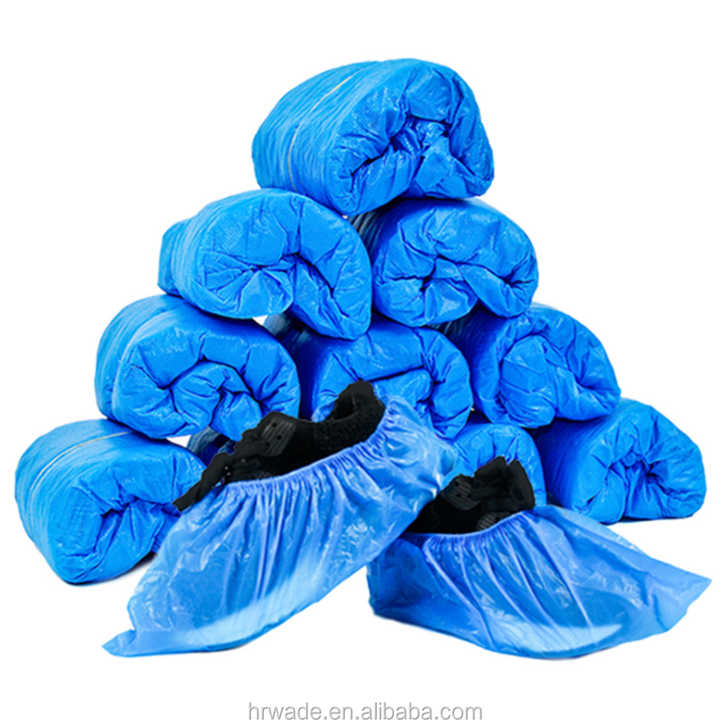 Overshoes Waterproof Wholesale foot cover plastic anti-slip Disposable PE shoe Cover