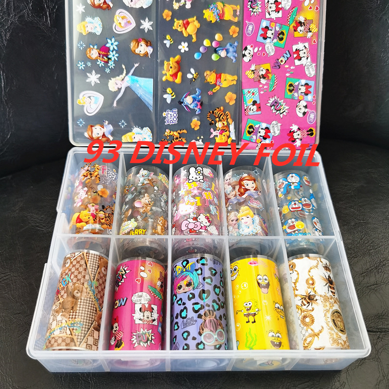 2021 newest nail art cartoon designer Mickey Logo transfer paper Nail foil