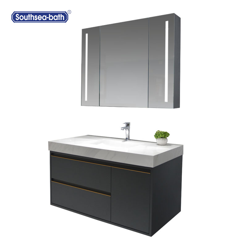 Hanging type cabinet furniture wood bathroom vanity