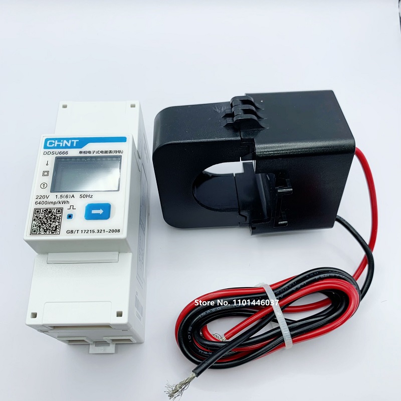 CHINT DDSU666-H DDSU666 100A инвертор однофазный Rs485 миниатюрные электронные 220v Ватт-час измеритель интеллигентая (ый) с цифровым дисплеем