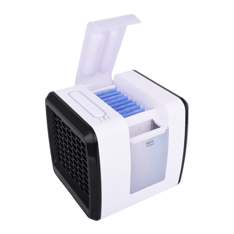 Wholesale Mini USB Portable Air Cooler Fan 7 Colors Light Desktop Humidifier Air Conditioner Misting Fan