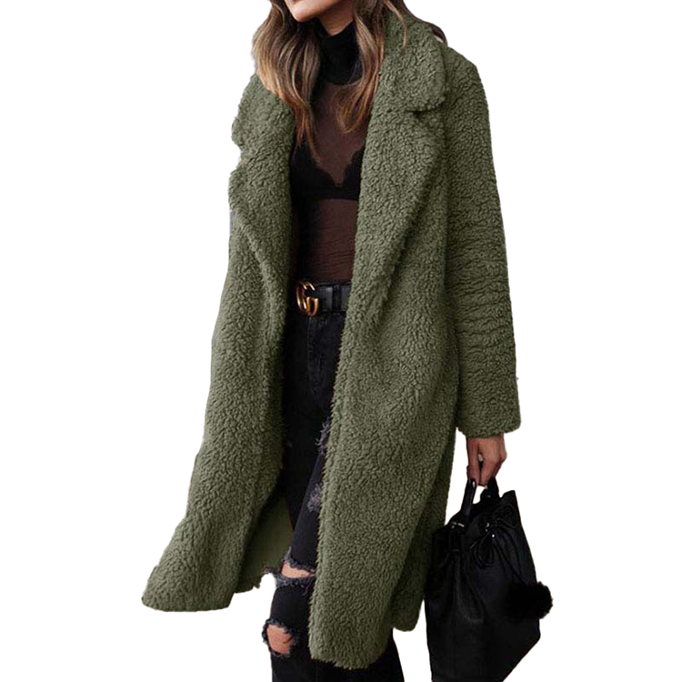 Top Sales Latest New Fashion Design Solid Color Women Wool Casual Winter Coat Sheep Wool Fur Coat