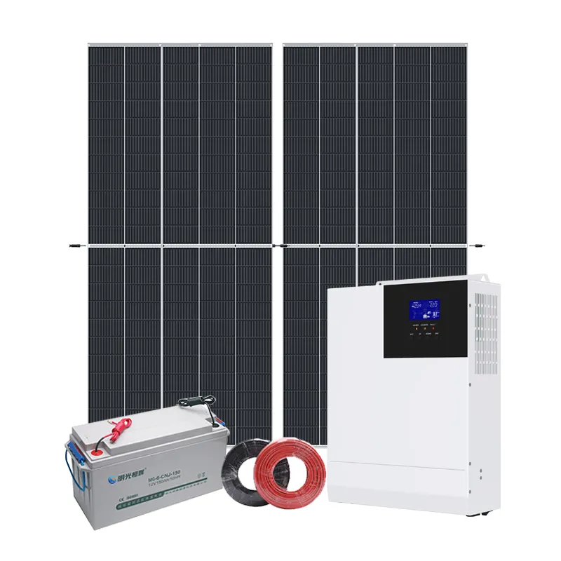 Hot Sale Commercial Ground Mount 5000 Watt Solar Panel System 25kw 1kw 3kw Solar Off Grid System Setup For Home
