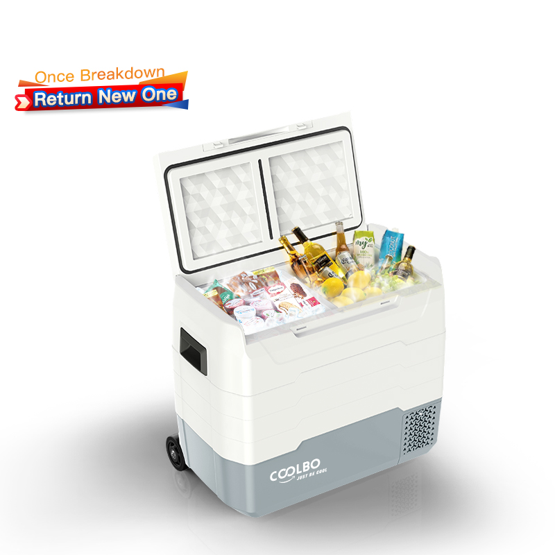 Компрессор COOLBO tag55, 50 л, двойной контроль температуры, автомобильный холодильник, мини-морозильник, двухзонный 12 В, автофургон, автомобильный холодильник