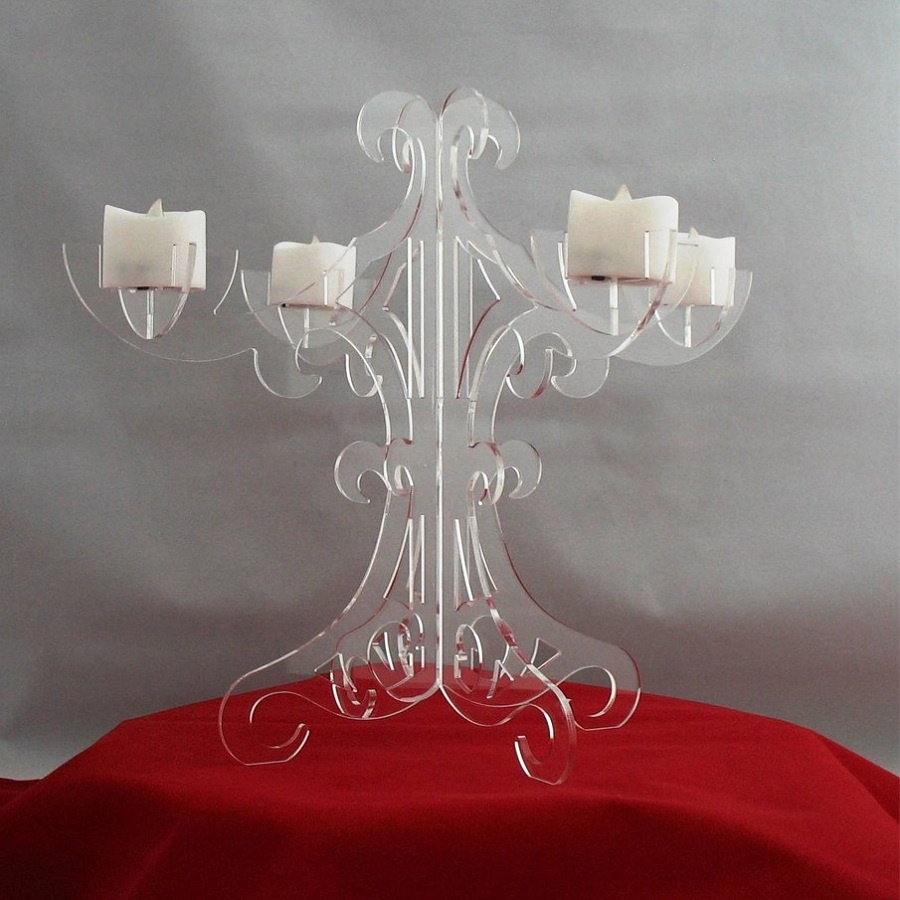 Акриловая подсвечник Lucite для банкета, вечеринки, свадьбы и Рождества
