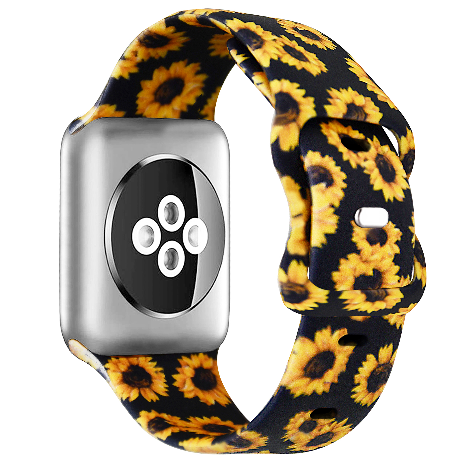 Ремешок для Apple Watch, силиконовый спортивный ремешок для iWatch с принтом
