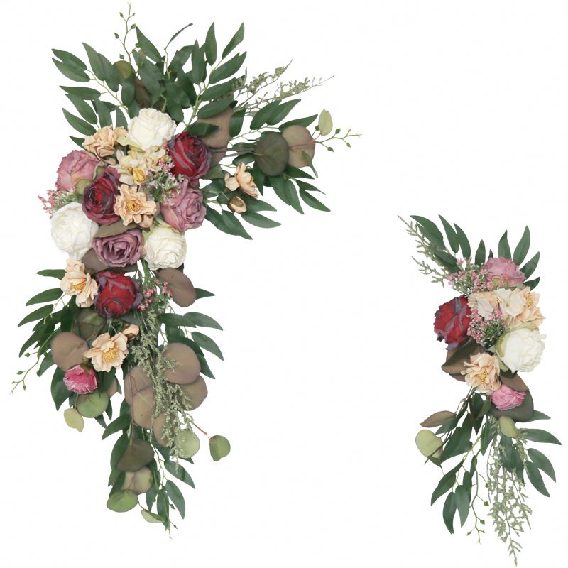 Artificial Arch Flower Arrangement for Wedding Ceremony Decoration Wedding Arch Backdrop Stand Stage Flower Arch Decoration