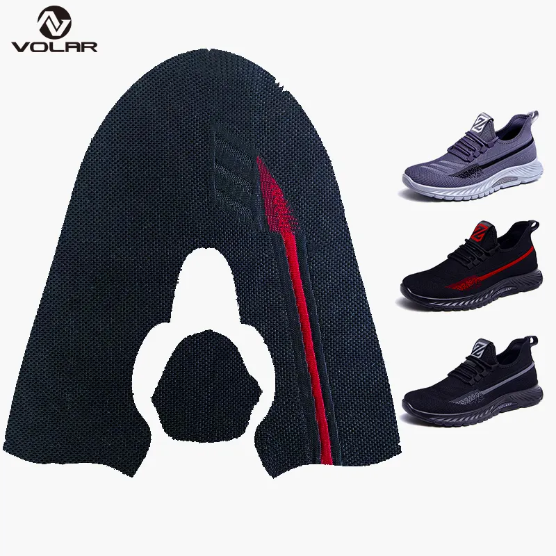 New Design Male Knitted Upper Fashion Running Sneakers Knitted Vamp Polyester Upper Shoes Fly Knitted Sock Shoe Uppers