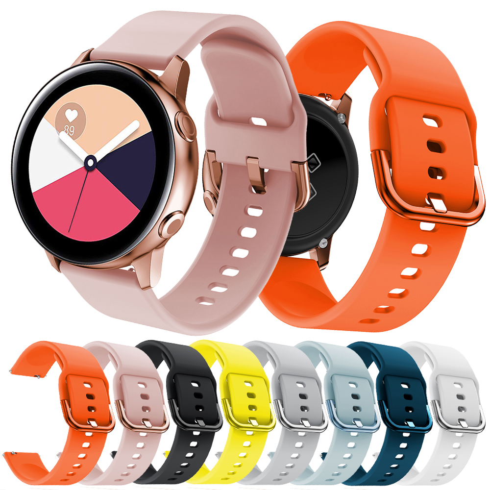 20 мм силиконовый ремешок для наручных часов Samsung Galaxy Watch активный 42 мм шестерни S2 замена спортивный браслет ремешок для SM-R500