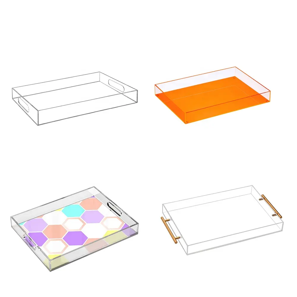 Ins Style Square Acrylic Storage Drawer Desktop Custom Tray Snacks Clear Acrylic Tray