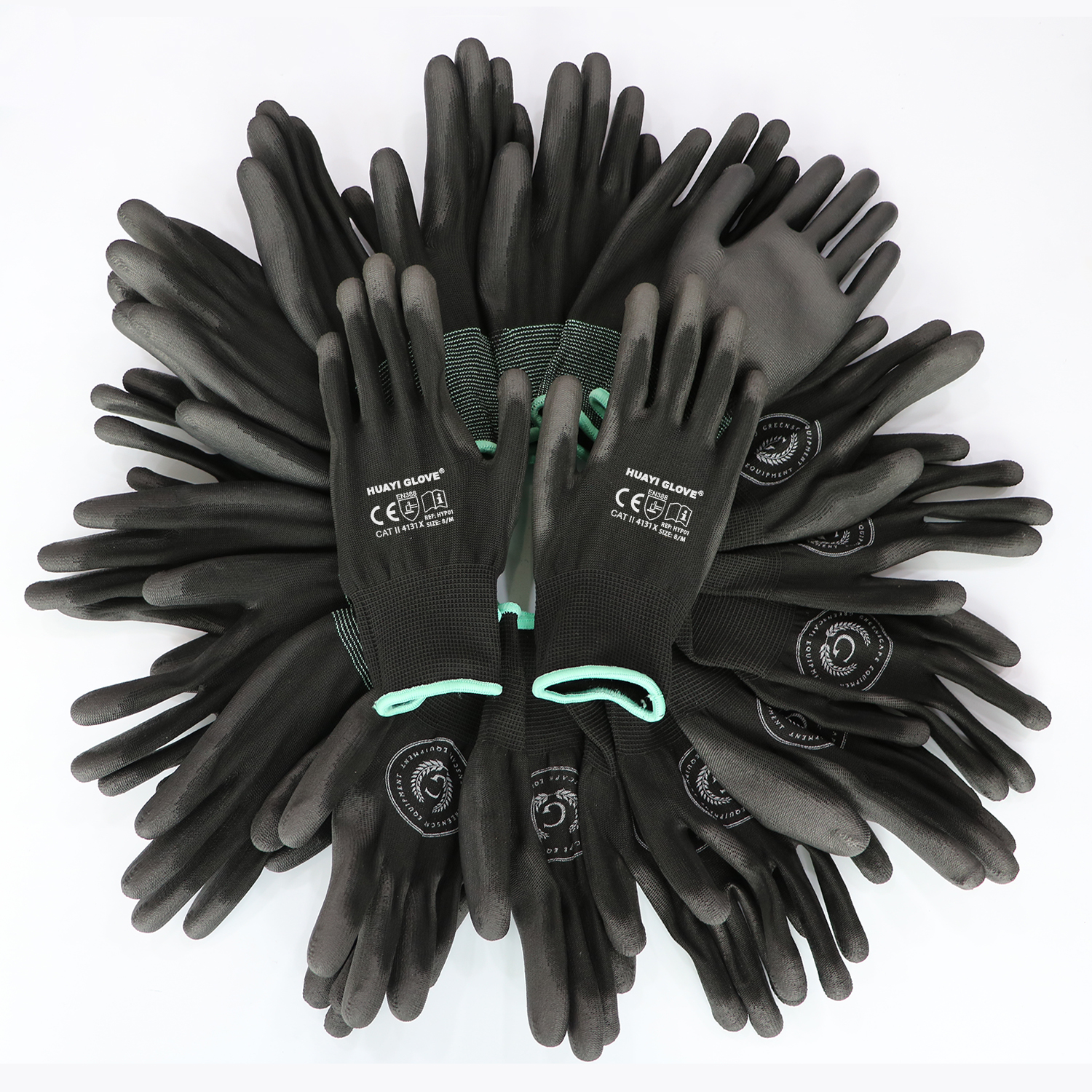 Factory Lightweight Grip Industrial Gloves Guantes De Trabajo Construction Gloves with PU Coating Protective Safety Work Gloves