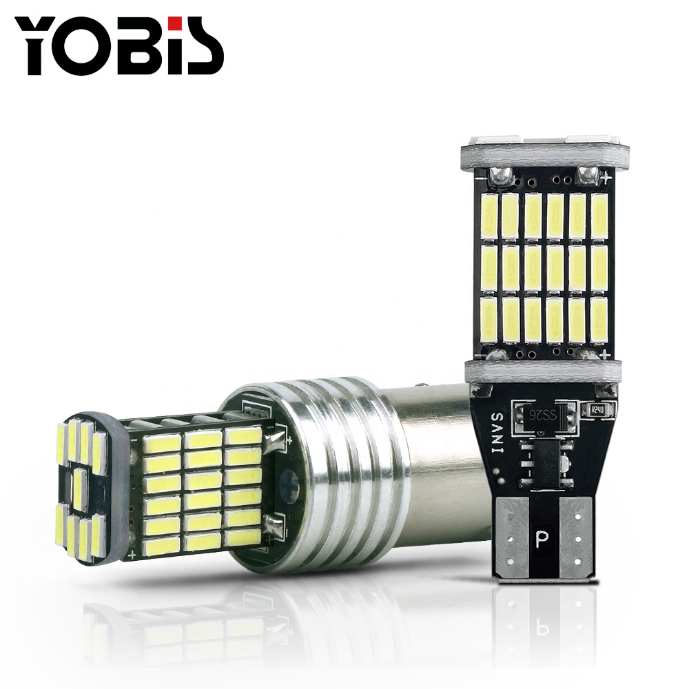 YOBIS T15 4014 canbus 45smd W16W 921, высокая яркость, светодиодная лампа, светодиодный номерной знак