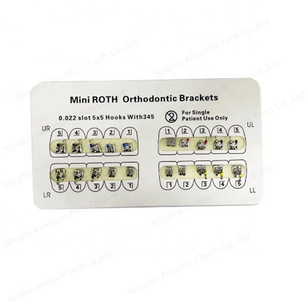 Mini Roth orthodontic bracket Dental Ortho Brackets 018' 022'slot 3-4-5 hooks or 3 hooks