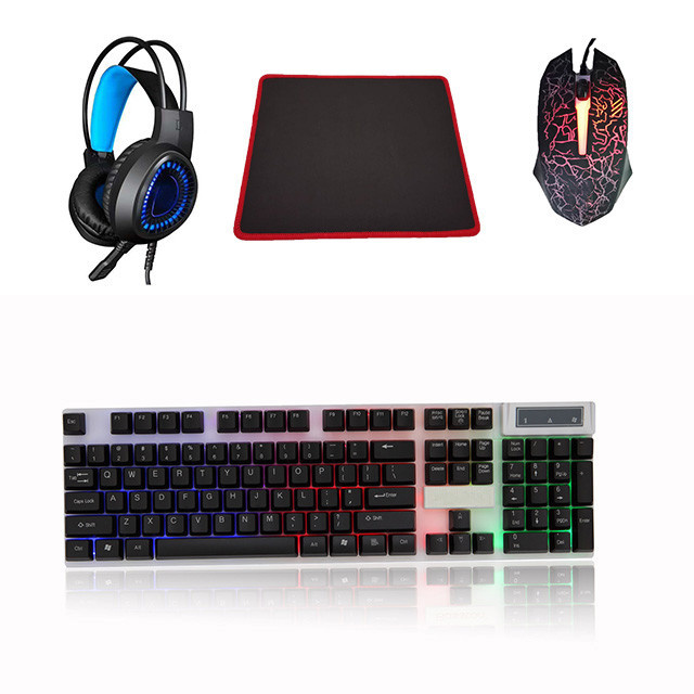 2020 hot selling RGB combination game set Mousepad combination gaming set four in one combo for factory
