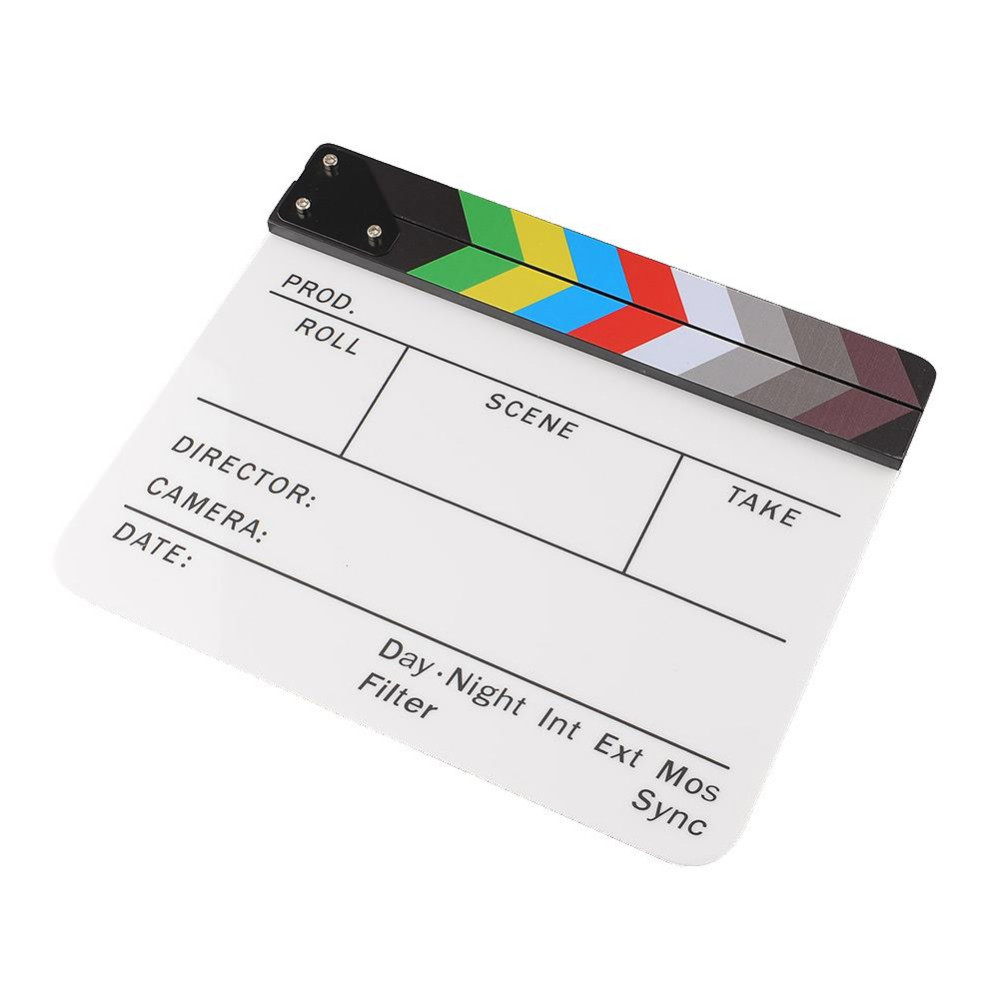 Горячие Красочные Clapperboard акриловые кино действий сланец Хлопушка доска ручной работы аксессуары для фотостудии