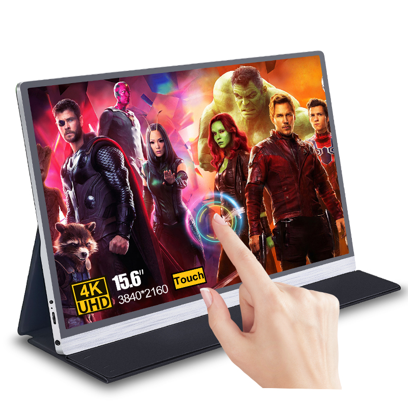 15,6 дюйма портативный дисплей 3840*2160 Full HD IPS панель Тип C HD-MI Уход за глазами компьютерных игр 4K сенсорный монитор сердечного ритма