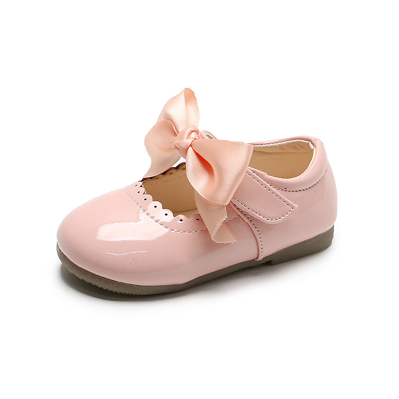 Female baby leather shoes cute bow multifunctional single shoes 2021 spring new fashion dance shoes