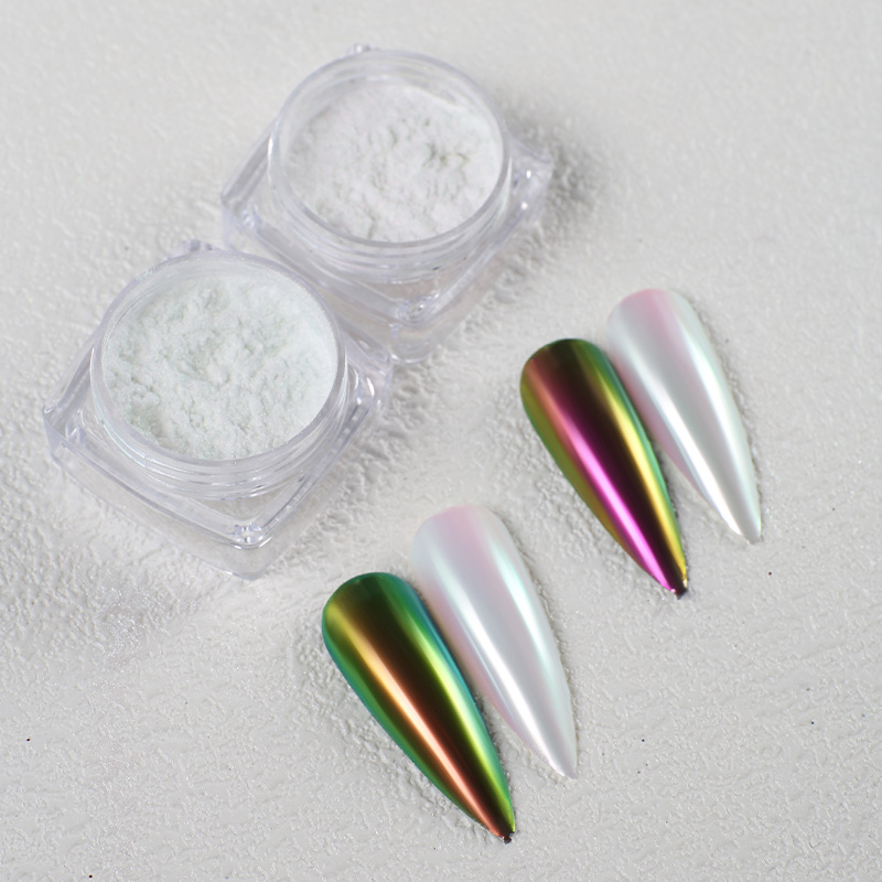 Factory Price Acrylic Aurora Powder Glitter Holographic Nail Art 3 in 1 Dip Powder 2 Colors UV Gel Nail Polish Free Sample