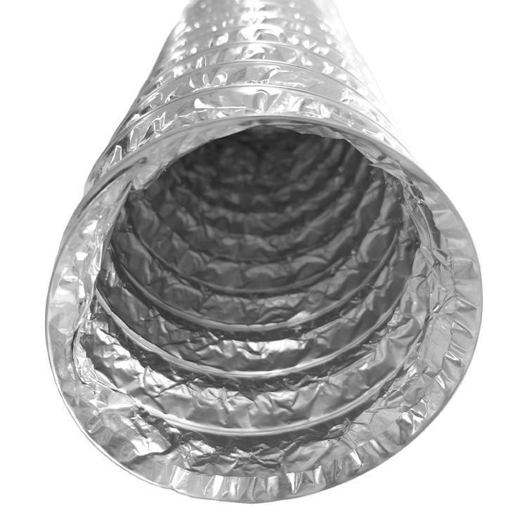 10 pack HVAC system parts 4 inch 8ft Non-Insulated aluminum foil ventilation flexible air duct with 2 clamps