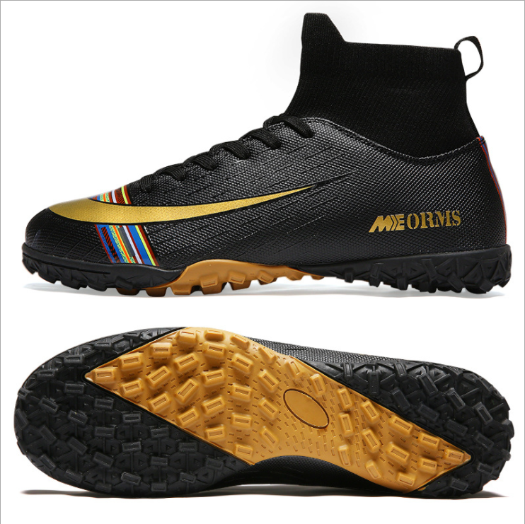 High top Soccer Football Boots Turf Pu shoes short nails football shoes men's TF competition training shoes