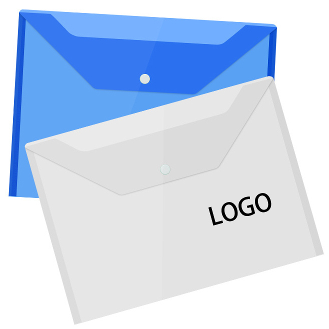 Hot selling creative personalized pockets plastic clear plastic A4 file folder with slide bar