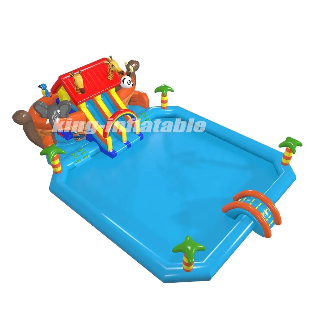 Надувной аквапарк над землей, аквапарк с плавательным бассейном