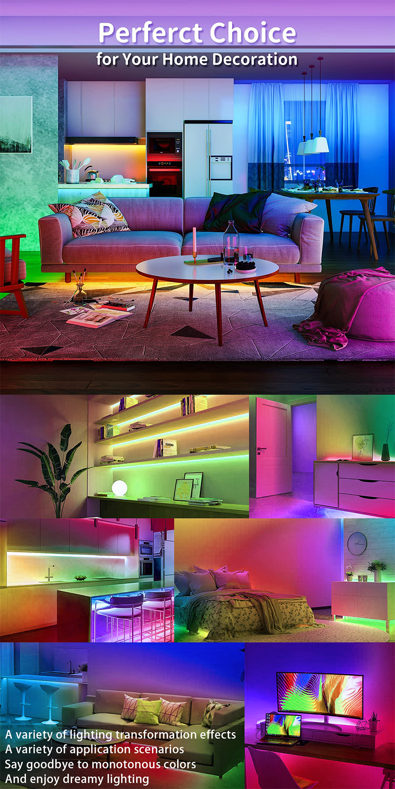 Custom digital  SK6812 5050RGB 60leds/m addressable  led strip outdoor pixel RGB neon flex