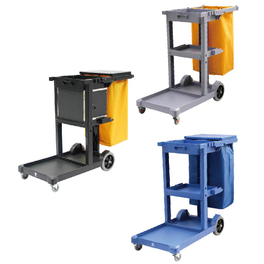 janitor equipment plastic serving cart hotel house keeping cart trolley