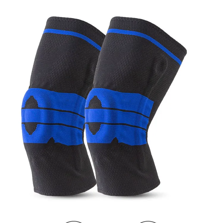 China Manufacture Kneepads Basketball Fitness Outdoor Sport Silicone Knit Knee Pads Running Sports Knee