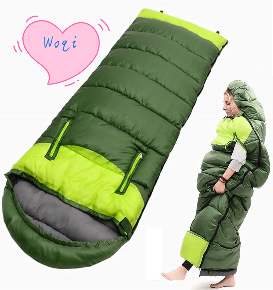 WQ Camping 0 Degree Sleeping Bag Wearable Lightweight Waterproof Warm Cold Weather for Adults