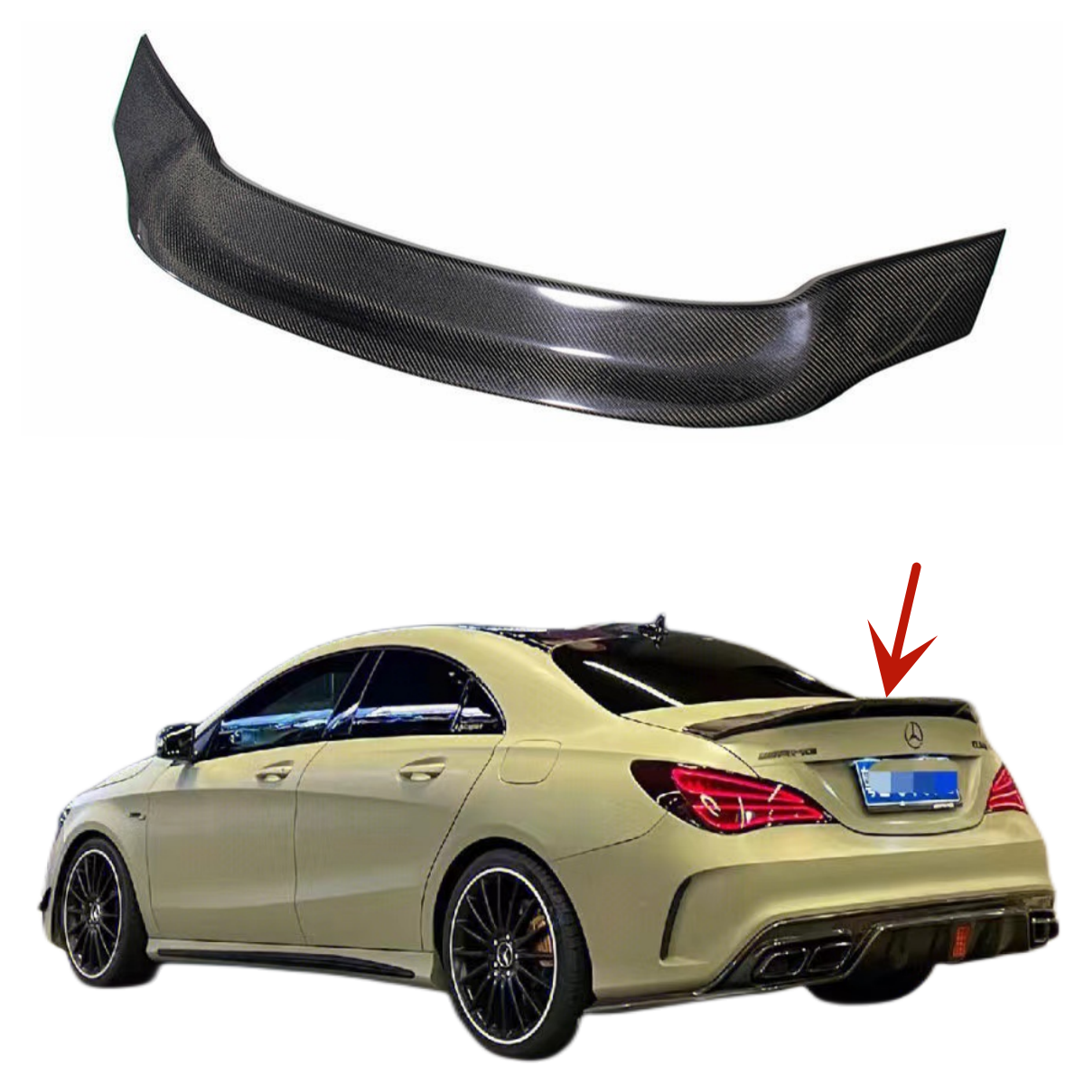 Спойлер для багажника Mercedes CLA Class W117 C117 AMG CLA45, спойлер для крыла заднего багажника из углеродного волокна 2013-2019