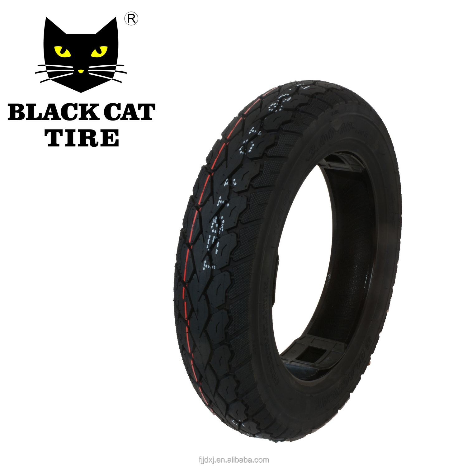Шина Black Cat 3,00-10 6P 6PR бескамерная мотоциклетная шина