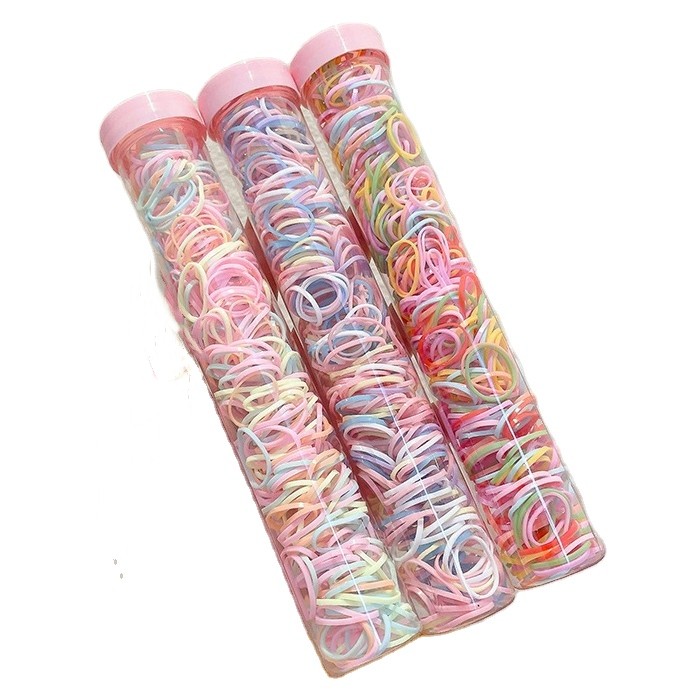 Disposable Hair Rubber Band Assorted Colorful Small Hair Ties 350 Pcs/Set Hair Accessories For Kindergarten Kids