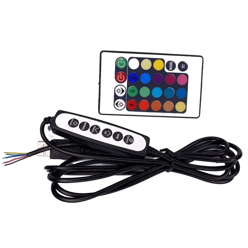 RGB Dimming Color Light Button Switch Cable