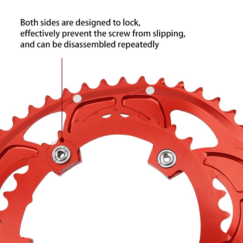 Bicycle Road bike ultralight double disc Chain Wheel five-jaw BCD 110mm 53/55T ultralight CNC climbing Chain Wheel