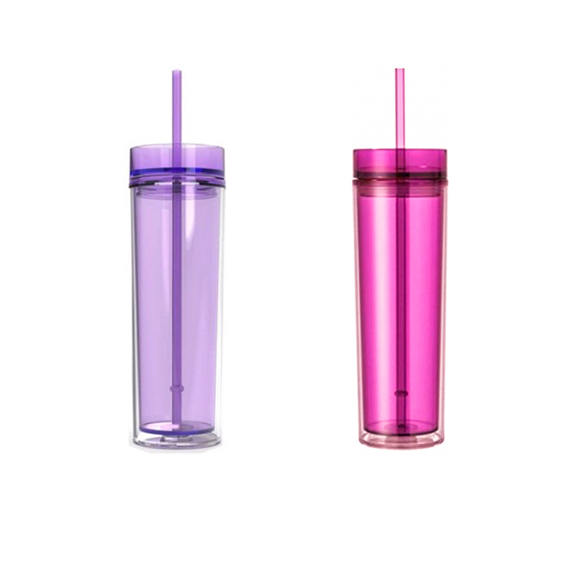 32oz double wall tumbler transparent 16 oz acrylic plastic tumbler cups lids and straws