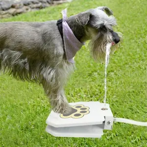eco friendly pet push pedal water feeder bowl automatic sponge dog stop Water fountain